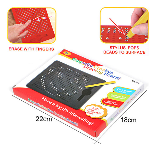 Tablero De Dibujo Pad Magnet Pad Para Niños Con Cuentas De A