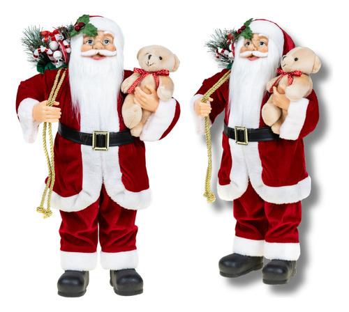 Boneco Papai Noel 60 Cm Vermelho Tradicional Enfeite Natal