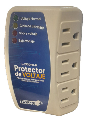 Protector De Voltaje 120v Marca Logan De 3 Tomas