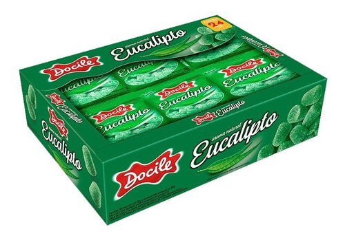 3 Caixas Bala Goma Jujuba Eucalipto 24 Un X 18g - Docile