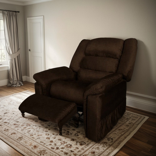 Reposet Elara Suede Chocolate Sofa Sillon Mueble Sala