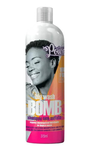 Soul Power Champú Big Wash Bomb De 10.7 fl Oz, Apto Para .