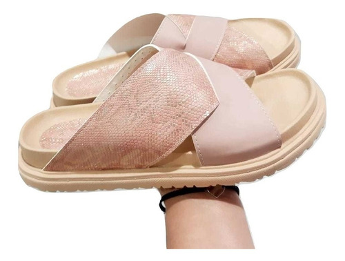 Sandalia Eco Cuero Chatitas Gomon Mujer Verano Dama Zapato