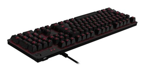 Imagen 3 de 3 de Teclado gamer Logitech Serie G G413 QWERTY Romer-G Tactile inglés internacional color carbón con luz roja