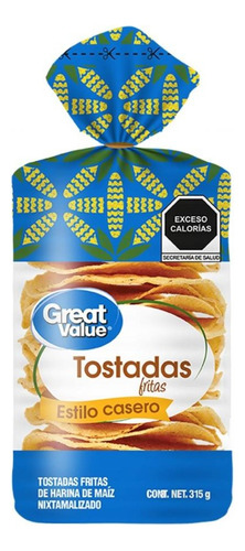 10 Pza Tostadas Great Value Amarilla 315 G
