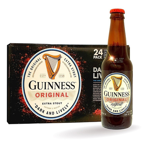 Caja Cerveza Guinness Extra Stout 325ml C/u