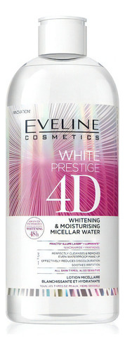Agua Micelar Aclaradora Antimanchas White Prestige 4d 400ml Eveline Cosmetics 