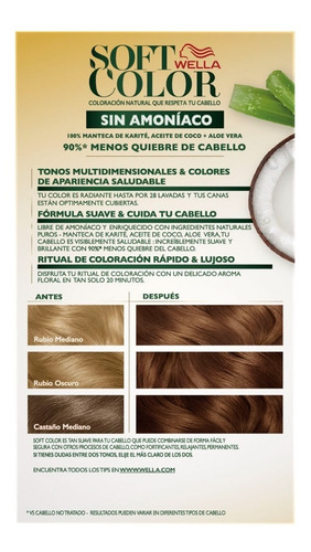 Tintura Wella Sin Amoniaco Kit Soft Color 477 Cafe