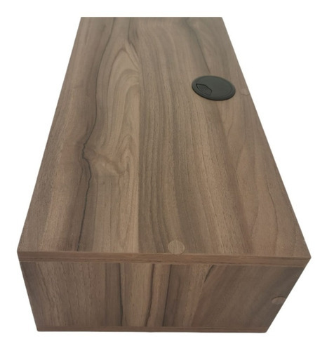 Imagen 5 de 8 de Repisa Flotante Moderna Cajón Para Equipos De Tv 50 X 25 Cm Color Nogal Terracota
