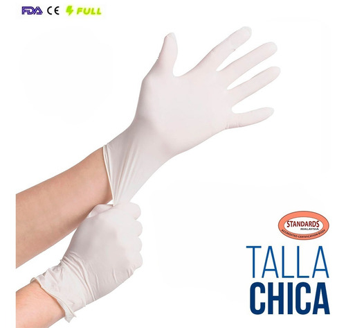 Guantes Latex Exploración Examinación Uso Médico Sin Polvo