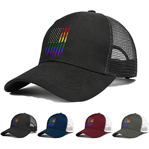 Oneyuan American Rainbow Flag Gay Orgullo Sombrero Yvnnj