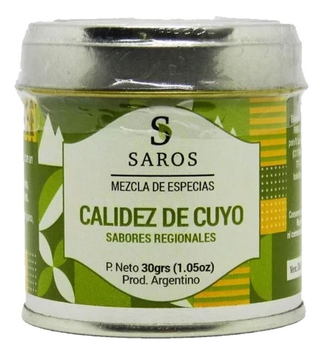 Blend De Especias Saros Calidez De Cuyo X 30 Grs