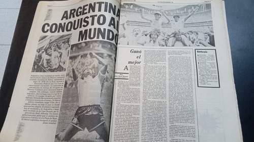Diario La Razón Argentina Campeón Mundial 86 30/6 Póster