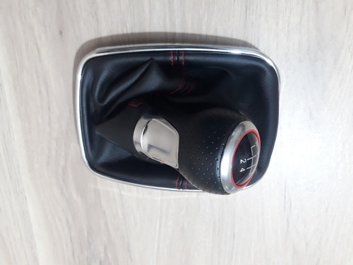 Imagen 6 de 10 de Pomo Palanca Cambios Cofia Costura Roja Golf Bora Mk4 Mk4.5
