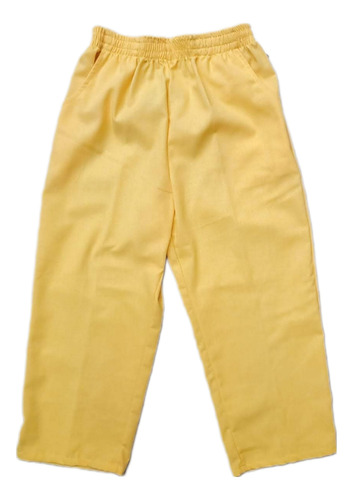Capri Lino Juvenil Elastico En Cintura Con Bolsas 32 34 36