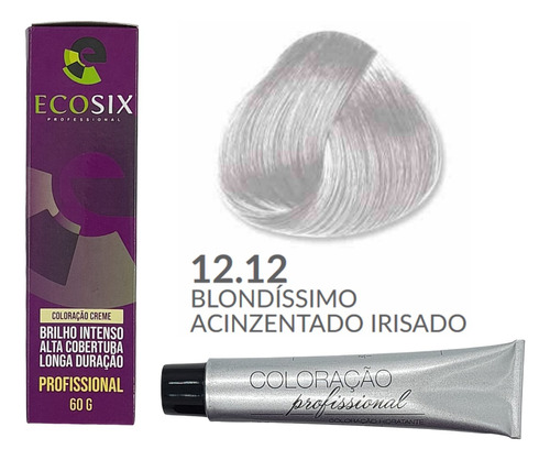  Ecosix Coloração Todas As Cores Tom 12.12 Blondíssimo Acinzentado Irisado
