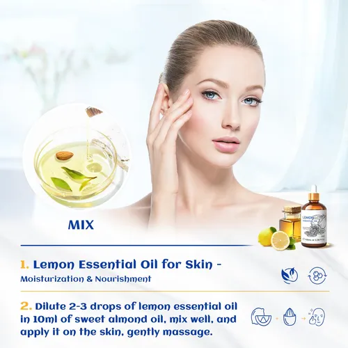 Aceite Esencial De Limon, Aceite De Limon Natural Puro De Gr