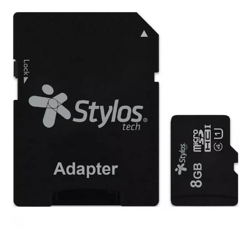 Imagen 1 de 1 de Tarjeta de memoria Stylos STMSD81B con adaptador SD 8GB