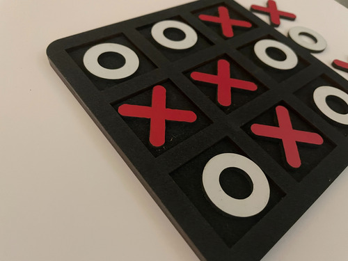 Juego De Mesa Gato Infantil Mdf Didáctico Negro Brillantina