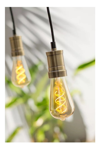Imagen 5 de 7 de 3 Portalampara Vintage + 3 Lamparas Filamento Led G120 Cable Enviogratis