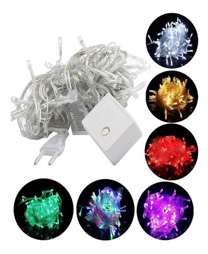 Pisca Pisca Luz De Natal Led Top 100 Lâmpadas 8 Metros Cores