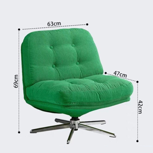 Silla Individual Elegante Con Rotación De 360 Grados Salas Verde