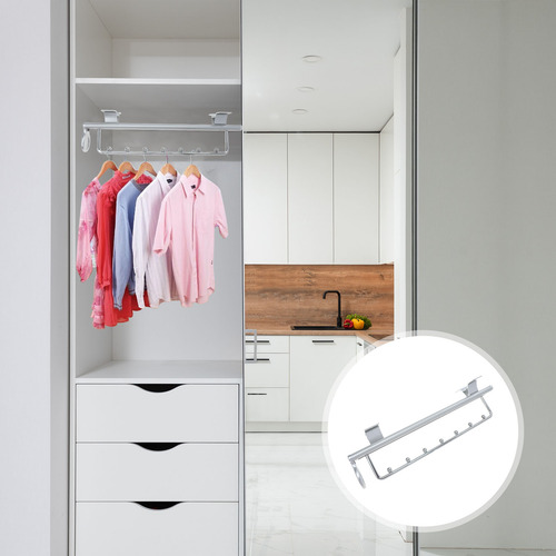 Perchero Telescópico Ajustable Para Colgar Ropa Montado En E