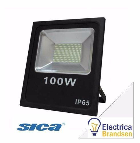 Reflector LED Sica Estandard 376795 100W con luz blanco frío y carcasa negro 220V