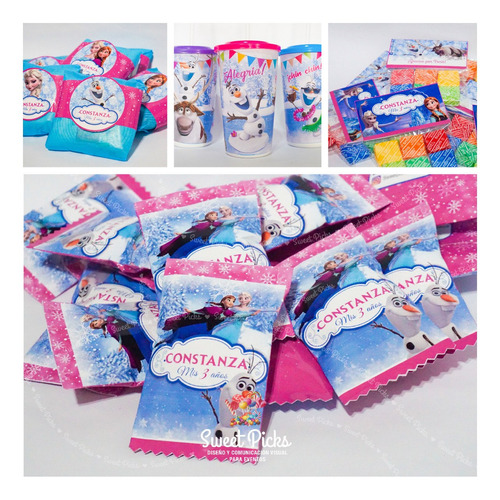 Candy Frozen Princesas 100 Golosinas Personalizadas C/envío