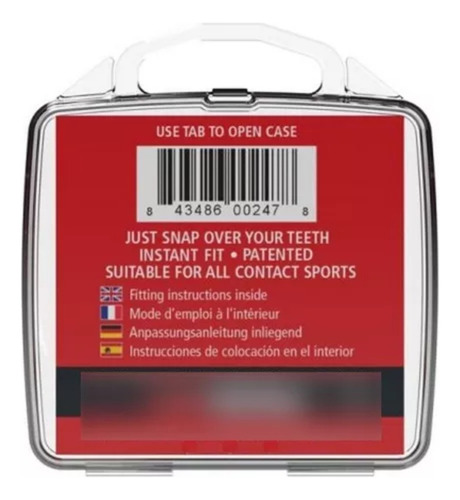 Protector Bucal Junior Y Senior Snap Fit Opro Color Blanco Junior Sabor Sin Sabor