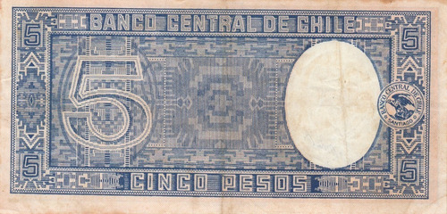 Imagen 2 de 2 de Billete De 5 Pesos (medio Cóndor) Fechado 24-04-1940