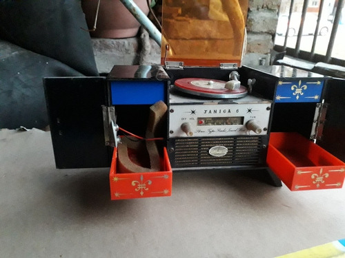 Antigua Mini Radio Forma De Tocadiscos Transistor Colección (Usado)