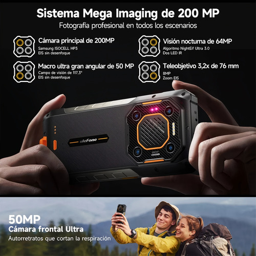 Ulefone Armor 26 Ultra Walkie Talkie Versión 12+12 RAM 512 GB Celular Resistente