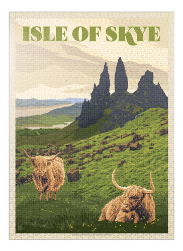 Escocia: Isla De Skye, Póster Vintage - Rompecabezas Premium