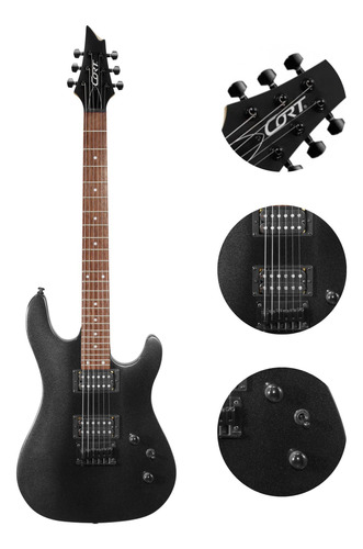 Guitarra Cort Superstrato Kx100 Bkm Black Metallic