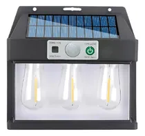 Comprar Aplique Reflector Led Panel Solar 3 Focos Sensor Movimiento