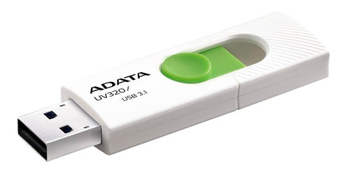 Memoria USB Adata UV320 32GB 3.1 Gen 1 blanco y verde