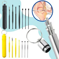 Comprar Herramientas Para Limpieza De Oídos Kit Quitar Cera Del Oído Color Negro