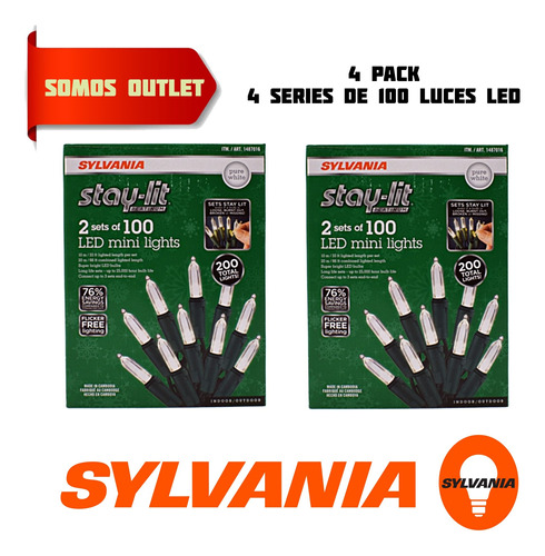 400 Mini Luces Led, 4 Serie De Luces Marca Sylvania Original