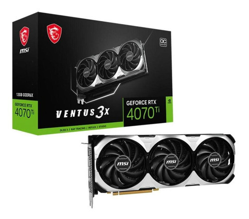 Placa De Vídeo Msi Rtx 4070 Ti 12gb Ventus Gddr6 192 Bits