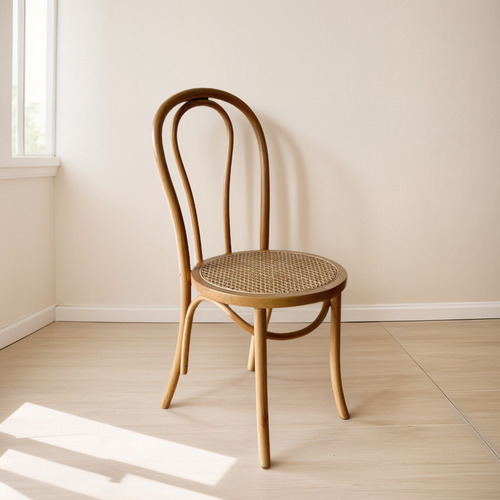 Silla De Comedor Madera Natural Nordico Thonet Esterilla X1u