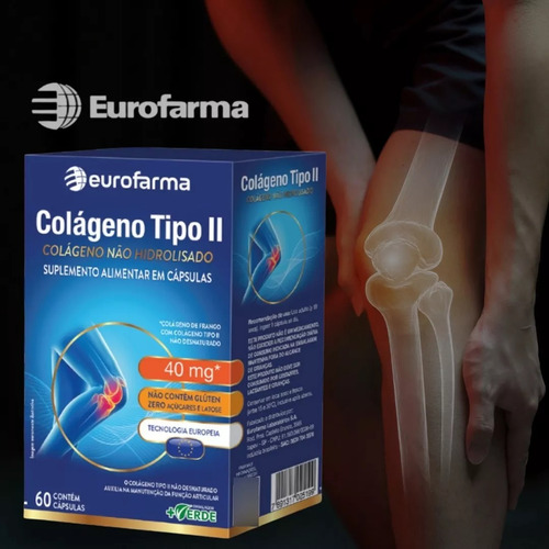Kit 3 Suplemento Colágeno Tipo 2 40mg Articulação 60cps