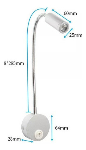 Aplique De Cabecera De Cama Articulada De Lectura Led