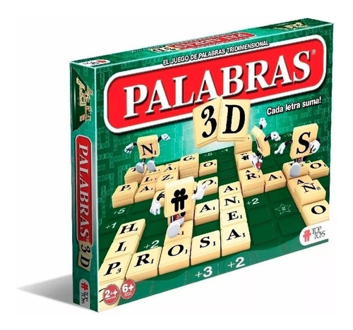 Juego De Mesa Palabras 3d Top Toys Simil Scrabble Letras