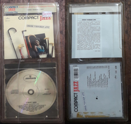 Imagem 1 de 1 de Cd Compact Jazz Sarah Vaughan Live! 1a Ed Us Lacrado Importa