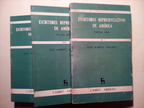 Luis A.sánchez,escritores Representativos De América 3 Tomos