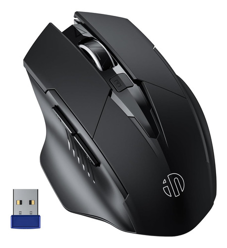Mouse gamer inalámbrico recargable Inphic  Inphic-PM6 PM 6 negro
