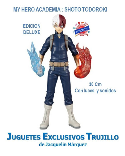 My Hero Academia Shoto Todoroki Con Luces Y Sonidos 31 Cm