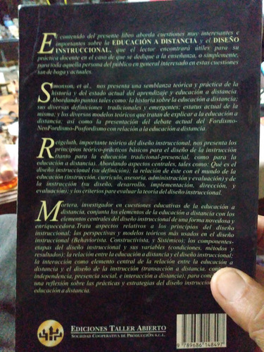 Educación A Distancia Y Diseño Intruccional. C5 (Usado)