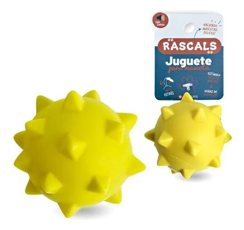 Juguete Para Perros Pelota Erizo Con Sonido Rascals 8 Cm